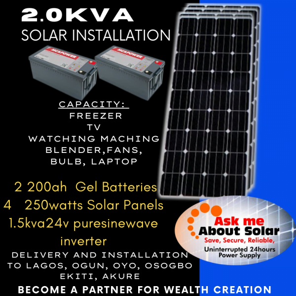 Ztandard 2.0Kva PURE Sine Wave Inverter Solar Installation (Nigerian Only {Physical Product} #12.3%/#4.9%)
